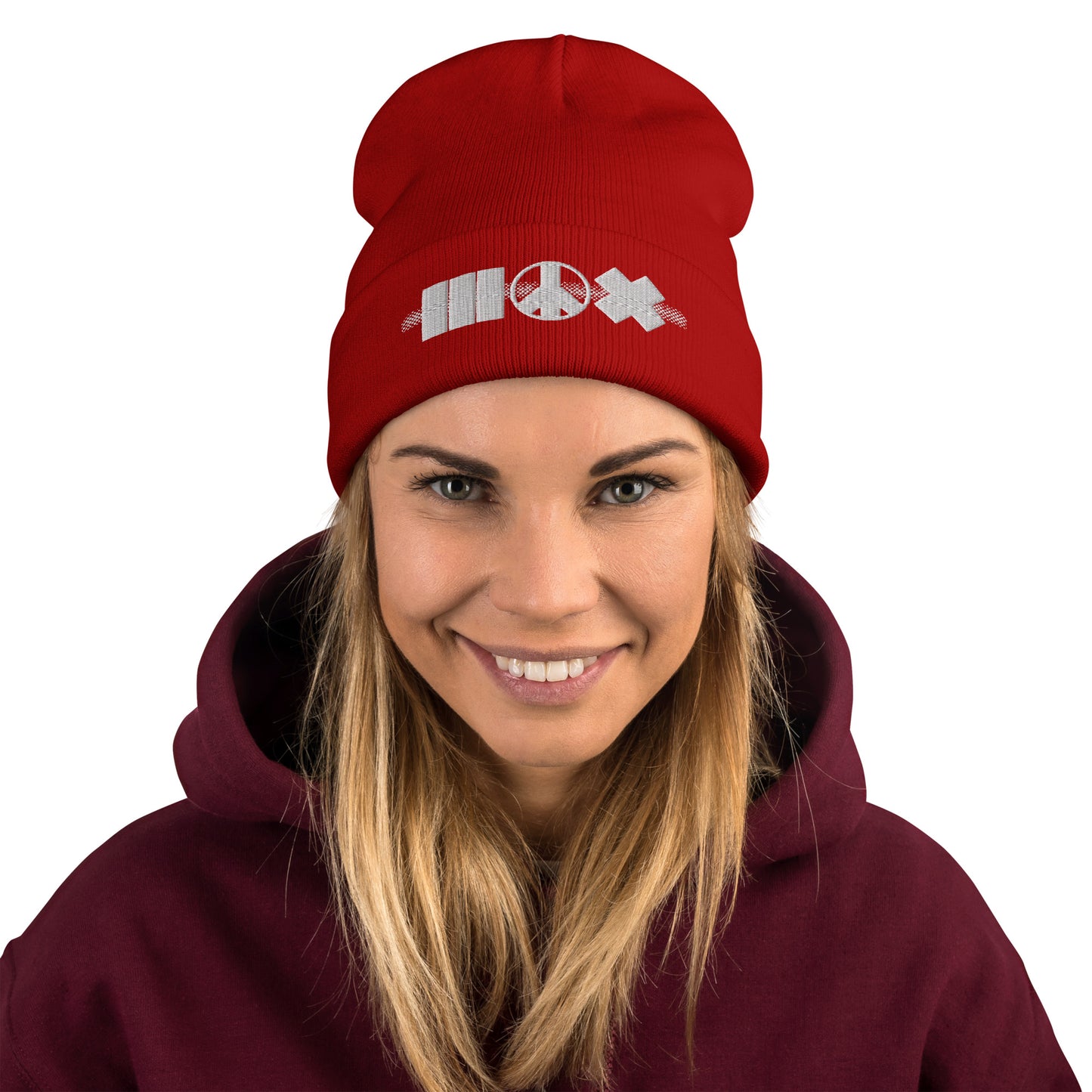 3peaceX 1972 logo embroidered beanie