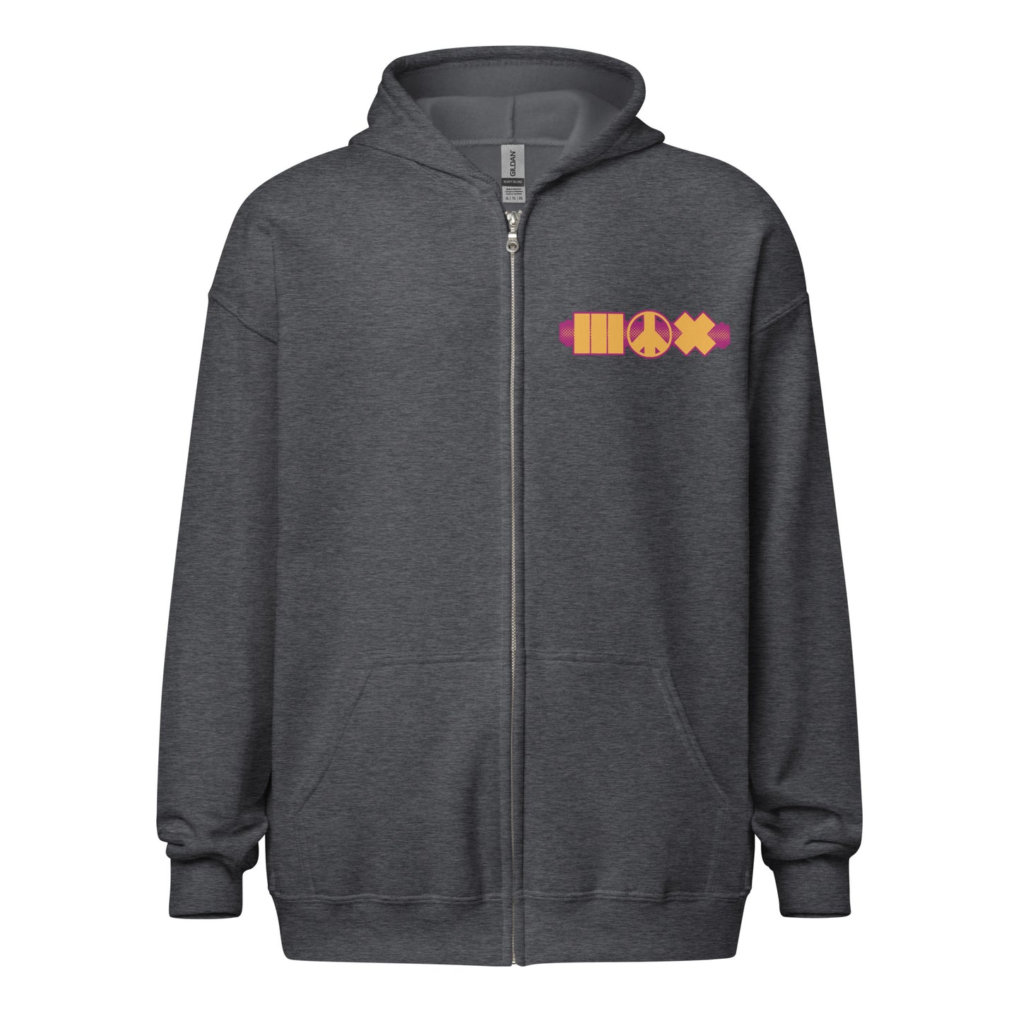 3peaceX special edition 1972 whiskey logo zip hoodie